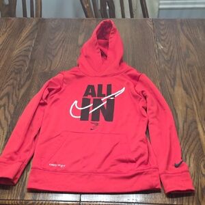 Nike Red Hoodie with Bold Graphic